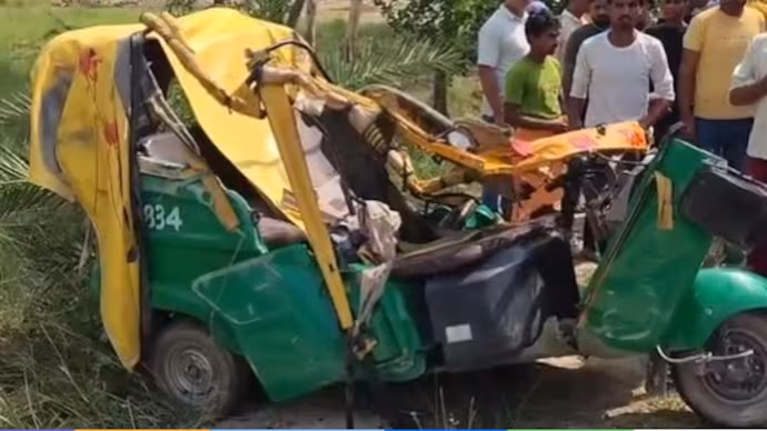 Truck auto collision 154646894