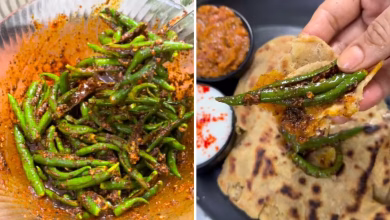 Instant green chilli pickle